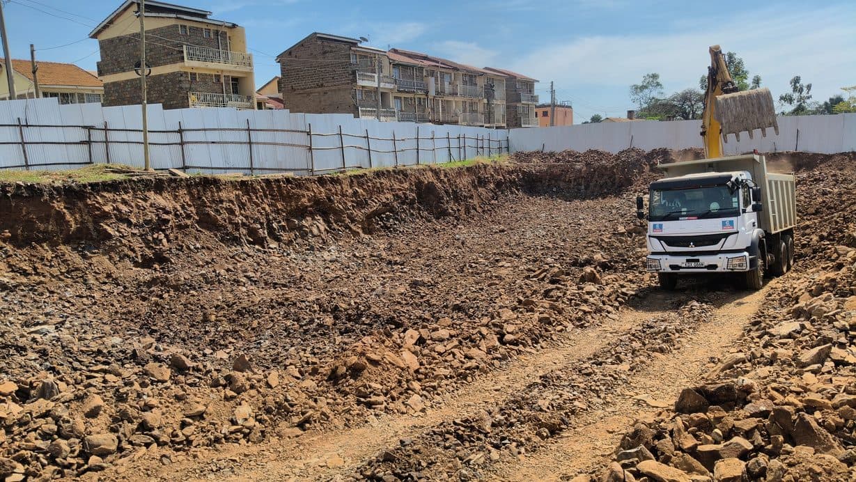 Excavation and earthworks on a civil site