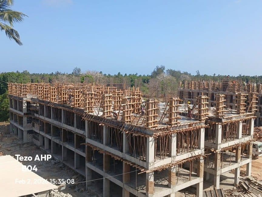Prored Builders site with formwork and concrete frame